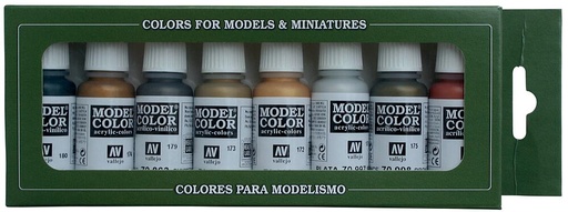 [VALLEJO 70118  ] VALLEJO 70118  Set de peinture, peinture métallique, 8 x 17 ml 
