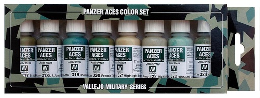 [VALLEJO 70126  ] VALLEJO 70126  Set de peinture, Panzer - Uniformen I, 8 x 17 ml 