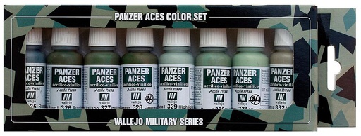 [VALLEJO 70127  ] VALLEJO 70127  Set de peinture, set 4 - Panzer - Uniformen II, 8 x 17 ml 