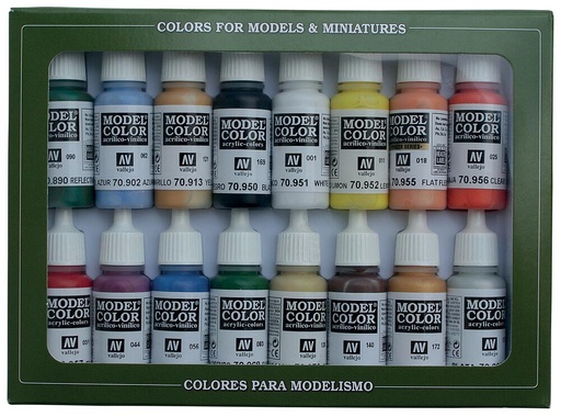 [VALLEJO 70140  ] VALLEJO 70140  Set de couleurs, couleurs de base USA, 16 x 17 ml 