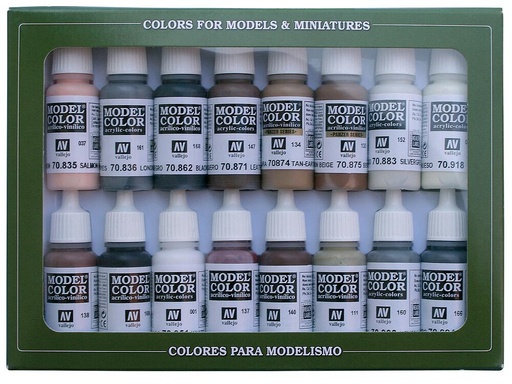 [VALLEJO 70144  ] VALLEJO 70144  Set de peinture, peintures pour cavaliers, 16 x 17 ml 