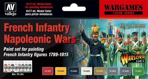[VALLEJO 70164  ] VALLEJO 70164  Set de couleurs, infanterie française, guerres napoléoniennes 