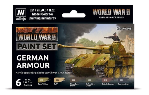 [VALLEJO 70205  ] VALLEJO 70205  Kit de peinture, blindage allemand, WWII 