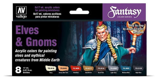 [VALLEJO 70242  ] VALLEJO 70242  Set de couleurs, Elfes &amp; Gnomes 