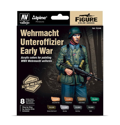 [VALLEJO 70246  ] VALLEJO 70246  Set couleur Wehrmacht sous-officier, précoce 