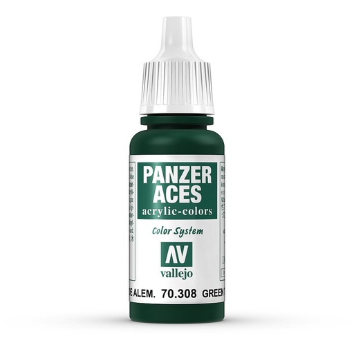 [VALLEJO 70308  ] VALLEJO 70308  Vert feu arrière allemand, 17 ml 