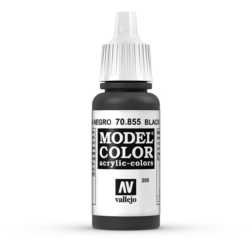 [VALLEJO 70855  ] VALLEJO 70855  Lasure noire, brillante, 17 ml 