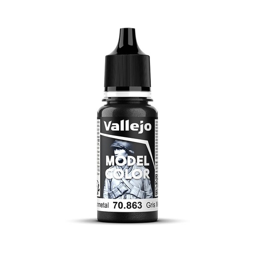 [VALLEJO 70863  ] VALLEJO 70863  Gris métal, métallique, 17 ml 