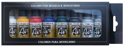 [VALLEJO 71174  ] VALLEJO 71174  Set de couleurs, couleurs de base, 8 x 17 ml 