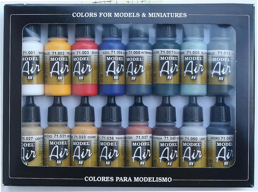 [VALLEJO 71178  ] VALLEJO 71178  Jeu de couleurs, couleurs de base, 16 x 17 