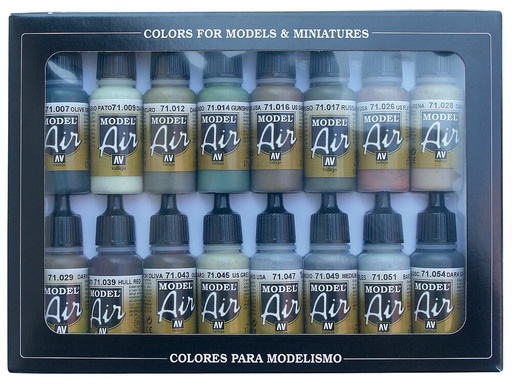 [VALLEJO 71180  ] VALLEJO 71180  Set de peinture, couleurs alliées, WWII, 16 x 17 ml 