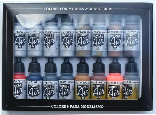 [VALLEJO 71181  ] VALLEJO 71181  Set de peinture, effets métalliques, 16 x 17 ml 