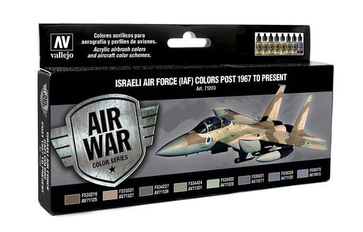 [VALLEJO 71203  ] VALLEJO 71203  Set de couleurs, armée de l'air israélienne à partir de 1967 