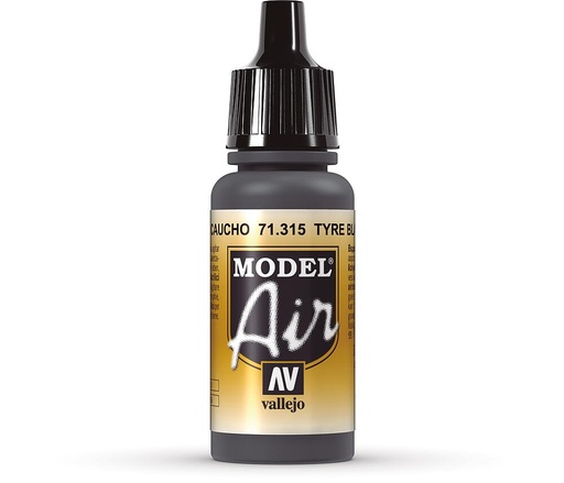 [VALLEJO 71315  ] VALLEJO 71315  Noir pour pneus, 17 ml 