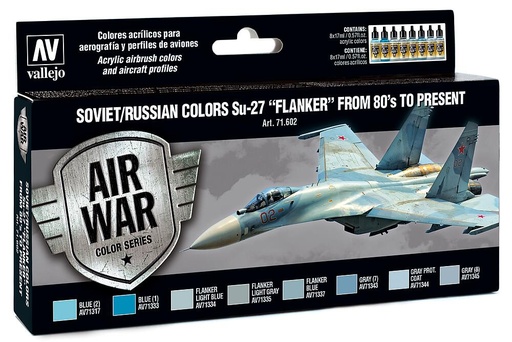 [VALLEJO 71602  ] VALLEJO 71602  Kit de peinture, Su-27 Flanker, 8 x 17 ml 
