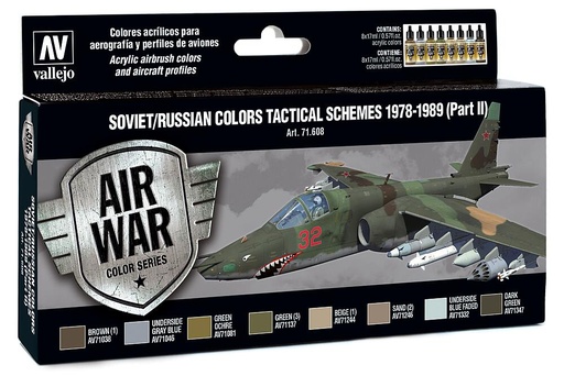 [VALLEJO 71608  ] VALLEJO 71608  Set de peinture, camouflage russe 1978 - 1989, 8 x 17 ml 