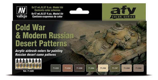[VALLEJO 71620  ] VALLEJO 71620  Set de couleurs, Guerre froide à aujourd'hui, camouflage du désert russe 