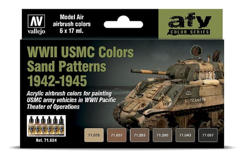 [VALLEJO 71624  ] VALLEJO 71624  Kit de peinture, WWII USMC camouflage sable 