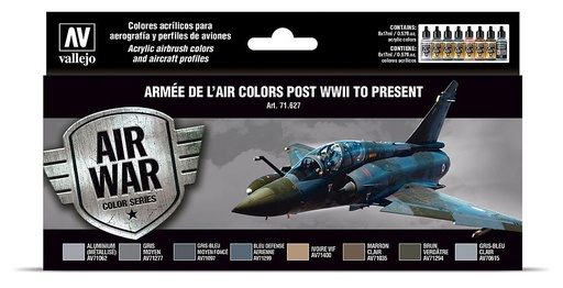 [VALLEJO 71627  ] VALLEJO 71627  Set de couleurs, Armée de l'Air, à partir de 1945 