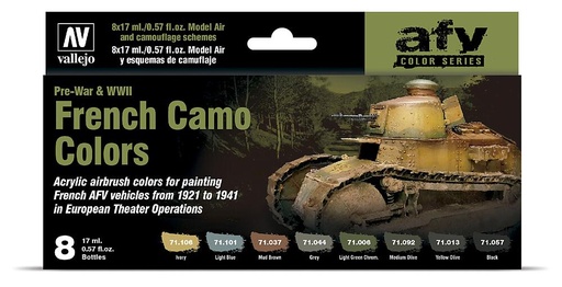 [VALLEJO 71644  ] VALLEJO 71644  Kit de peinture camouflage français années 1930/40 