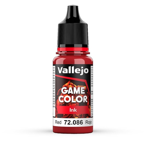 [VALLEJO 72086  ] VALLEJO 72086  Encre rouge, 17 ml 