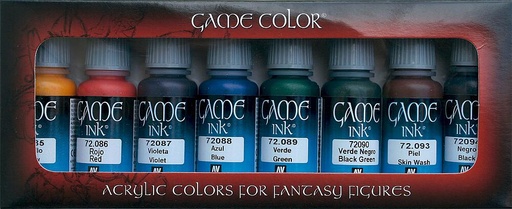 [VALLEJO 72296  ] VALLEJO 72296  Jeu de couleurs, Game Inks, 8 x 17 ml 