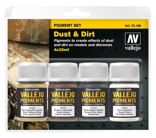 [VALLEJO 73190  ] VALLEJO 73190  Kit de pigments poussière et saleté 