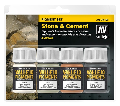 [VALLEJO 73192  ] VALLEJO 73192  Kit de pigments pour pierre et béton 