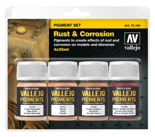 [VALLEJO 73194  ] VALLEJO 73194  Kit de pigments rouille et corrosion 
