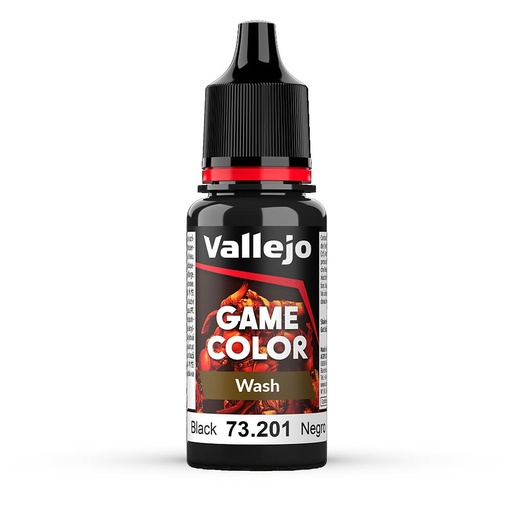 [VALLEJO 73201  ] VALLEJO 73201  Wash-Color, noir, 17ml 