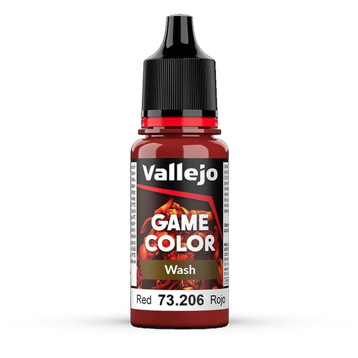 [VALLEJO 73206  ] VALLEJO 73206  Wash-Color, Rouge, 17 ml 