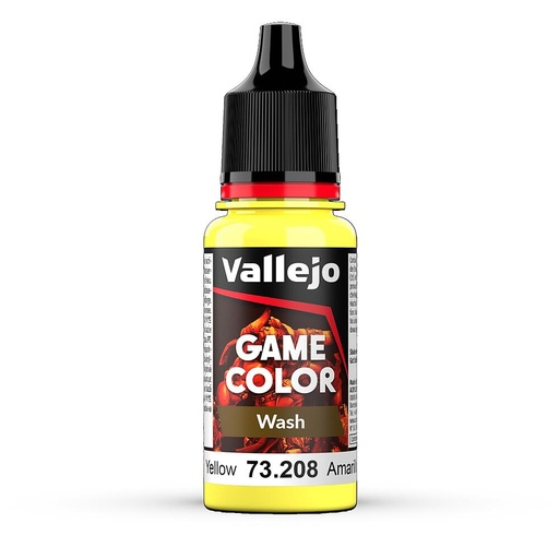 [VALLEJO 73208  ] VALLEJO 73208  Wash-Color, Jaune, 18 ml 