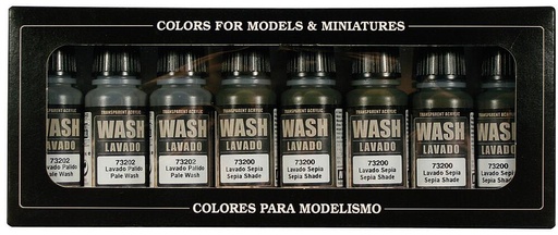 [VALLEJO 73998  ] VALLEJO 73998  Jeu de couleurs, Washes, 8 x 17 ml, Game Color 