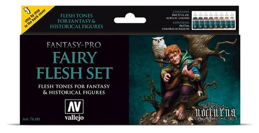 [VALLEJO 74101  ] VALLEJO 74101  Set de couleurs Fairy Flesh, 8 x 17 ml 