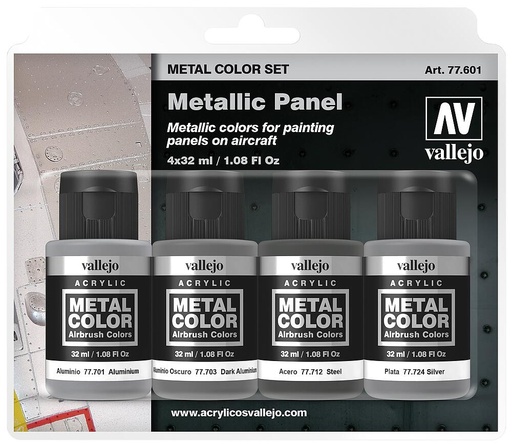 [VALLEJO 77601  ] VALLEJO 77601  Kit de couleurs, finition métal 