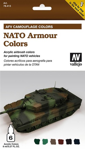 [VALLEJO 78413  ] VALLEJO 78413  Kit de peinture, camouflage OTAN, 6 x 8 ml 