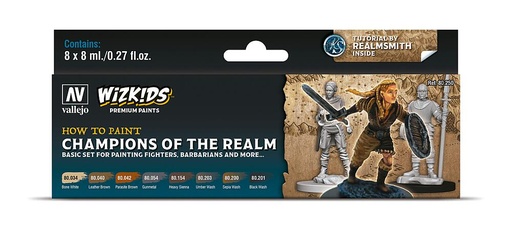 [VALLEJO 80250  ] VALLEJO 80250  Set de couleurs, WizKids Champions de l'Empire, 8 x 8 ml 