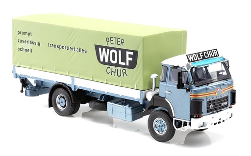 [ACE 85005524  ] ACE 85005524  1/43 Saurer D250B plateau bâche, version Peter Wolf Chur 