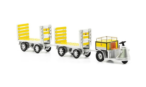 [ACE 85008704  ] ACE 85008704  1/87 PTT Tracteur électrique Nefag 3 roues avec 2 trolleys 