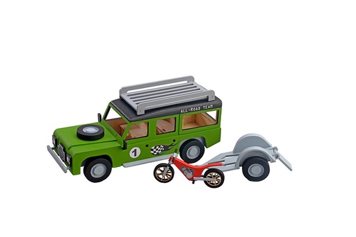 [ARTESANIA 30521  ] ARTESANIA 30521  Jeep avec remorque et moto 