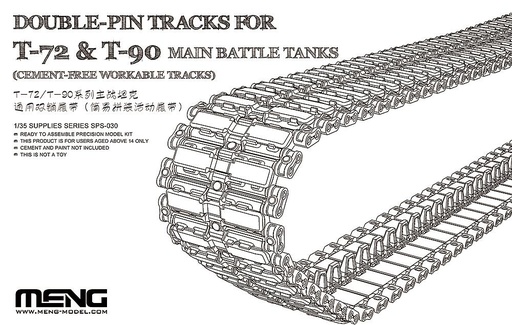 [MENG MODEL SPS-030  ] MENG MODEL SPS-030  1/35 Maillons de chaîne simples pour T-72 &amp; T-90, Double-Pin 