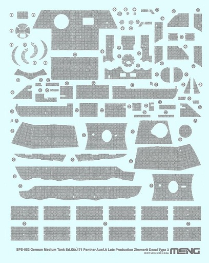 [MENG MODEL SPS-052  ] MENG MODEL SPS-052  1/35 Décoration en Zimmerit C pour Sd.Kfz. 171 Panther 