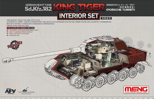 [MENG MODEL SPS-062  ] MENG MODEL SPS-062  1/35 Aménagement intérieur pour Sd.Kfz. 182, tour Porsche 