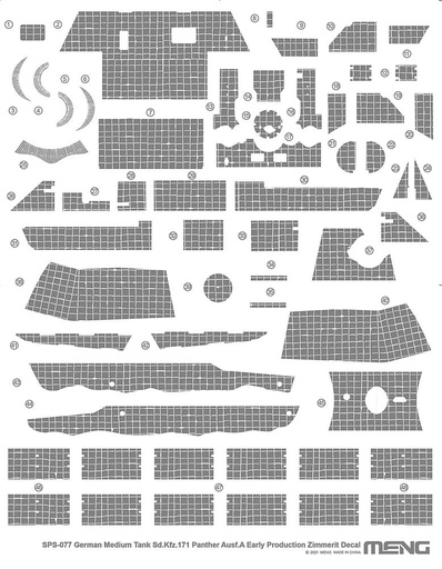 [MENG MODEL SPS-077  ] MENG MODEL SPS-077  1/35 Sd.Kfz 171 Panther Ausf. A, Decals en Zimmerit 