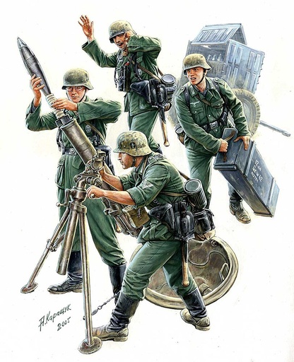 [ZVEZDA 3583  ] ZVEZDA 3583  1/35 mortier allemand avec équipage 