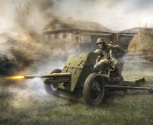 [ZVEZDA 6112  ] ZVEZDA 6112  Canon soviétique de 45 mm au 1/72 