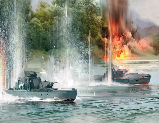 [ZVEZDA 6164  ] ZVEZDA 6164  1/350 Bateau blindé soviétique 
