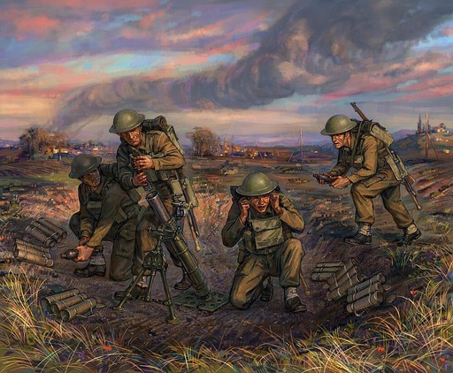 [ZVEZDA 6168  ] ZVEZDA 6168  1/72 WWII Mortier britannique avec équipage 1939-42 