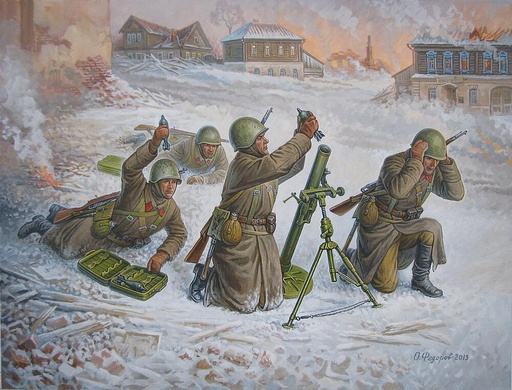 [ZVEZDA 6208  ] ZVEZDA 6208  1/72 mortier soviétique de 82 mm avec équipage, uniforme d'hiver 
