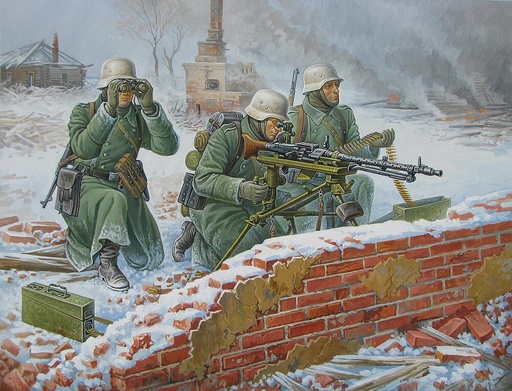 [ZVEZDA 6210  ] ZVEZDA 6210  1/72 mitrailleuse allemande avec équipage, uniforme d'hiver 